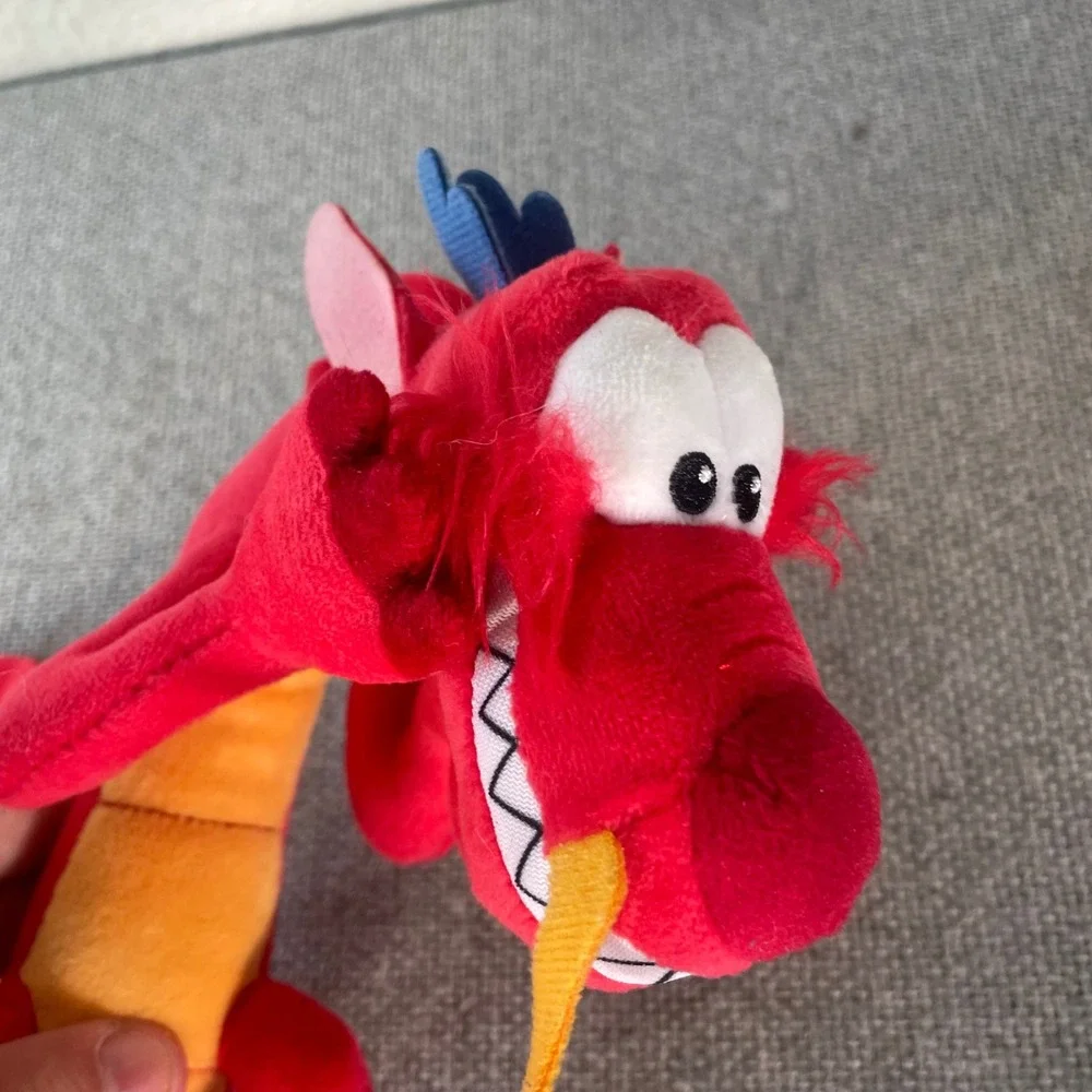 Disney Mulan Mushu Dragon Plush Red Stuffed Animal Toy 12 Inch